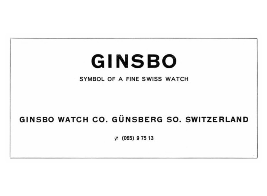 Ginsbo Watch 1964 1